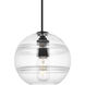 Sean Lavin Sedona LED 7.5 inch Nightshade Black Pendant Ceiling Light in Clear Glass, LED included