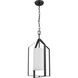 Vertex 1 Light 12 inch Matte Black Foyer Light Ceiling Light