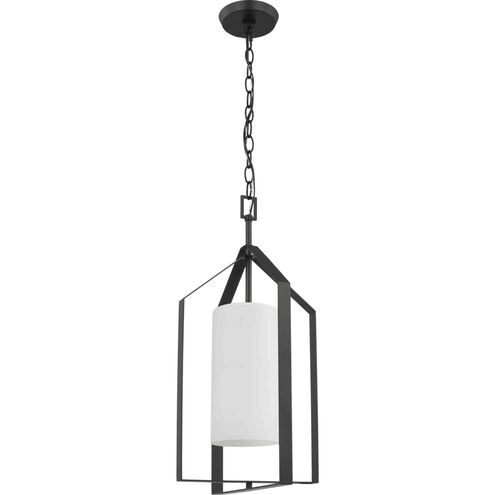 Vertex 1 Light 12 inch Matte Black Foyer Light Ceiling Light