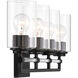 Binsly 4 Light 32 inch Coal Bath Vanity Light Wall Light