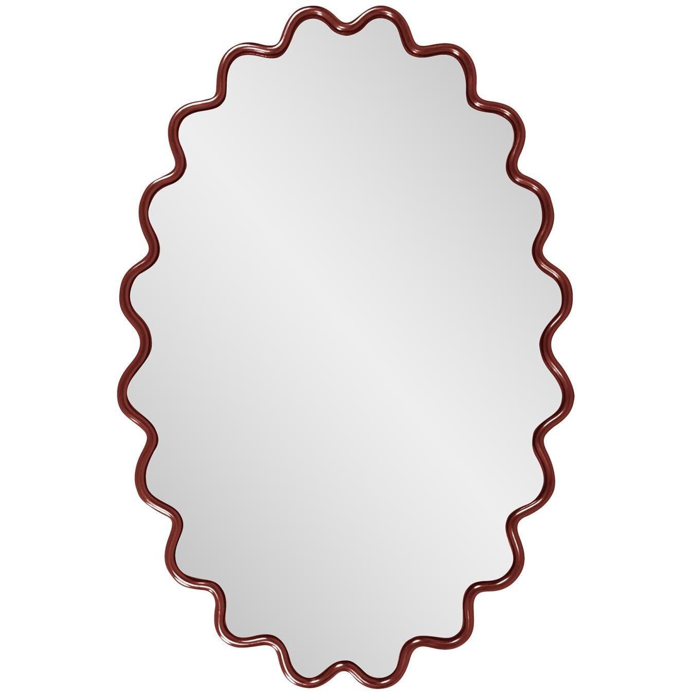 Cloud 36 X 24 inch Burgundy Mirror