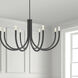 Wand 8 Light 38 inch Matte Black Chandelier Ceiling Light