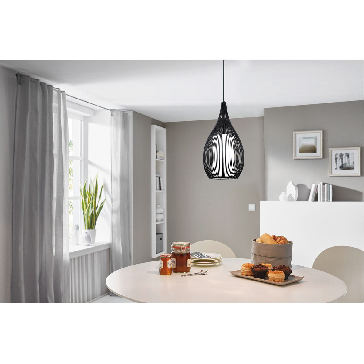 Razoni 1 Light 7.5 inch Black Mini Pendant Ceiling Light