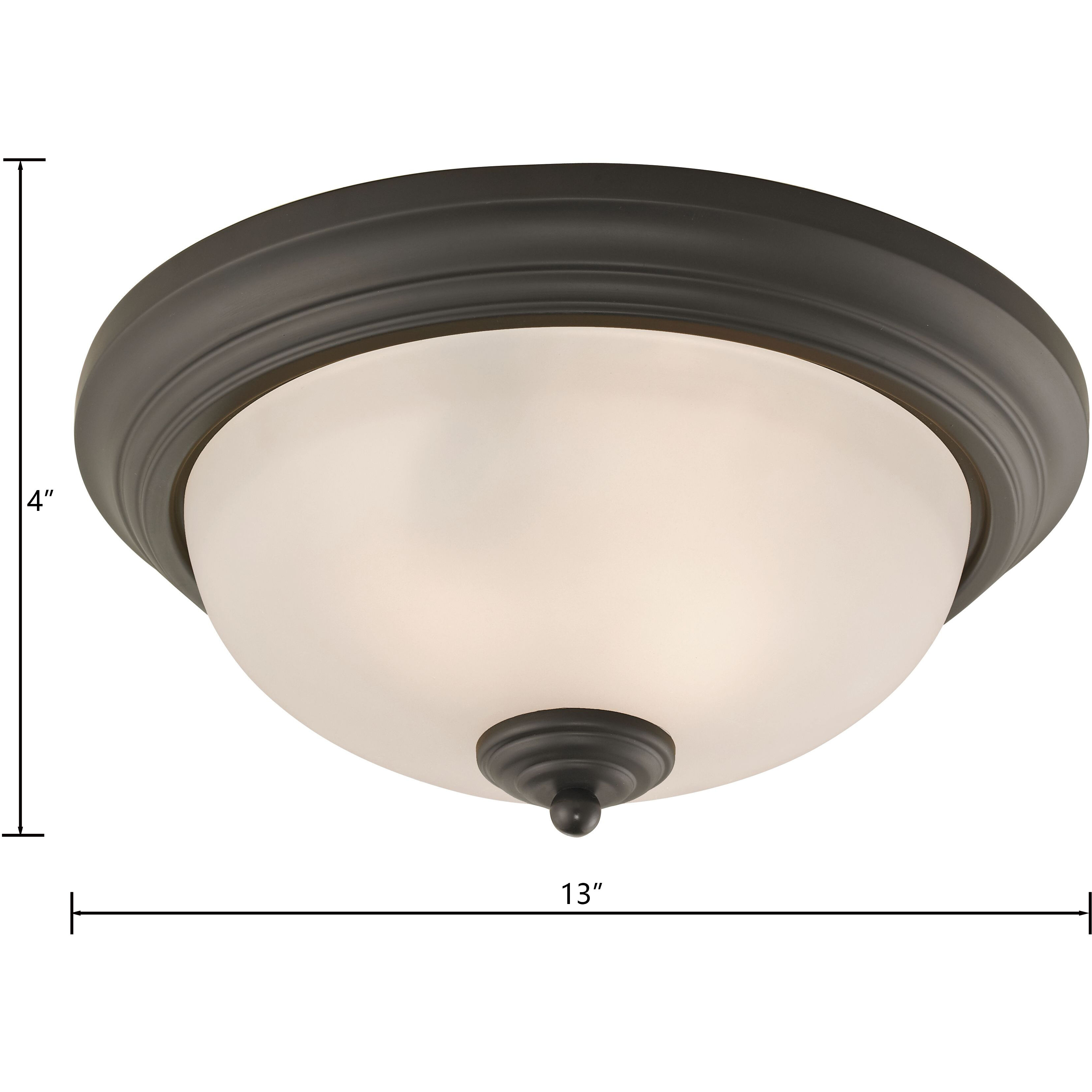 Huntington 2 Light 13 inch Oil Rubbed Bronze Flush Mount Ceiling Light
