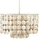 Buko 6 Light 31.5 inch Coco Cream Chandelier Ceiling Light