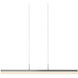 Stiletto LED 32.5 inch Bright Satin Aluminum Pendant Ceiling Light