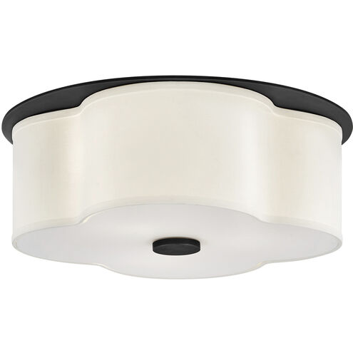 Delaney 3 Light 20 inch Black Flush Mount Ceiling Light