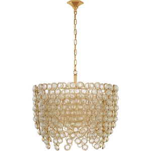 Julie Neill Milazzo 8 Light 28.5 inch Gild and Crystal Waterfall Chandelier Ceiling Light, Medium