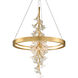 Jasmine LED 28 inch Gold Leaf Chandelier Ceiling Light