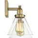 Drake 2 Light 17.75 inch Warm Brass Bathroom Vanity Light Wall Light, Essentials