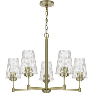 Crestwood 5 Light 30 inch Antique Brass Chandelier Ceiling Light