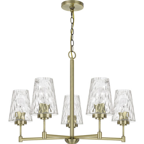 Crestwood 5 Light 30 inch Antique Brass Chandelier Ceiling Light