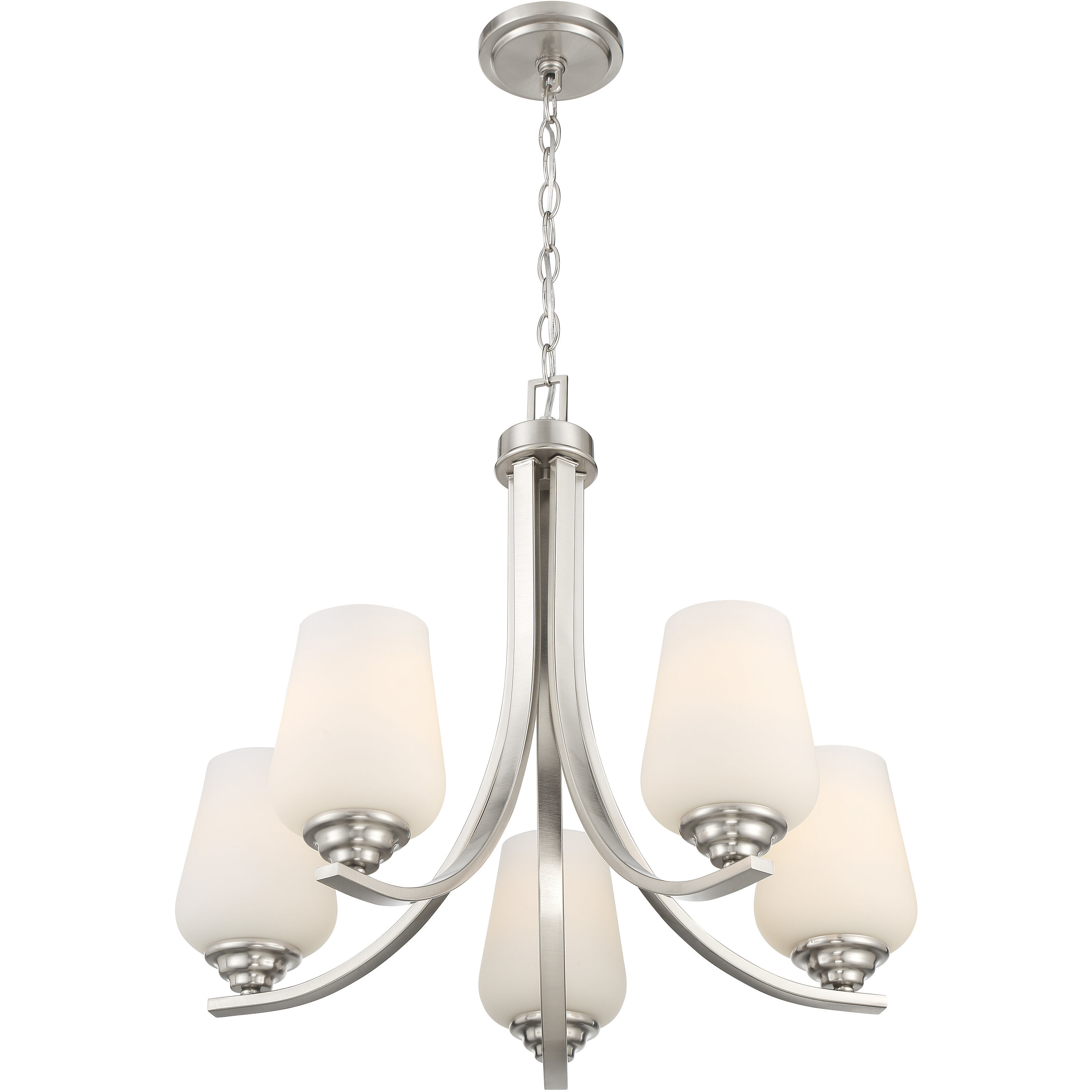 Shyloh 5 Light 23.38 inch Brushed Nickel Chandelier Ceiling Light