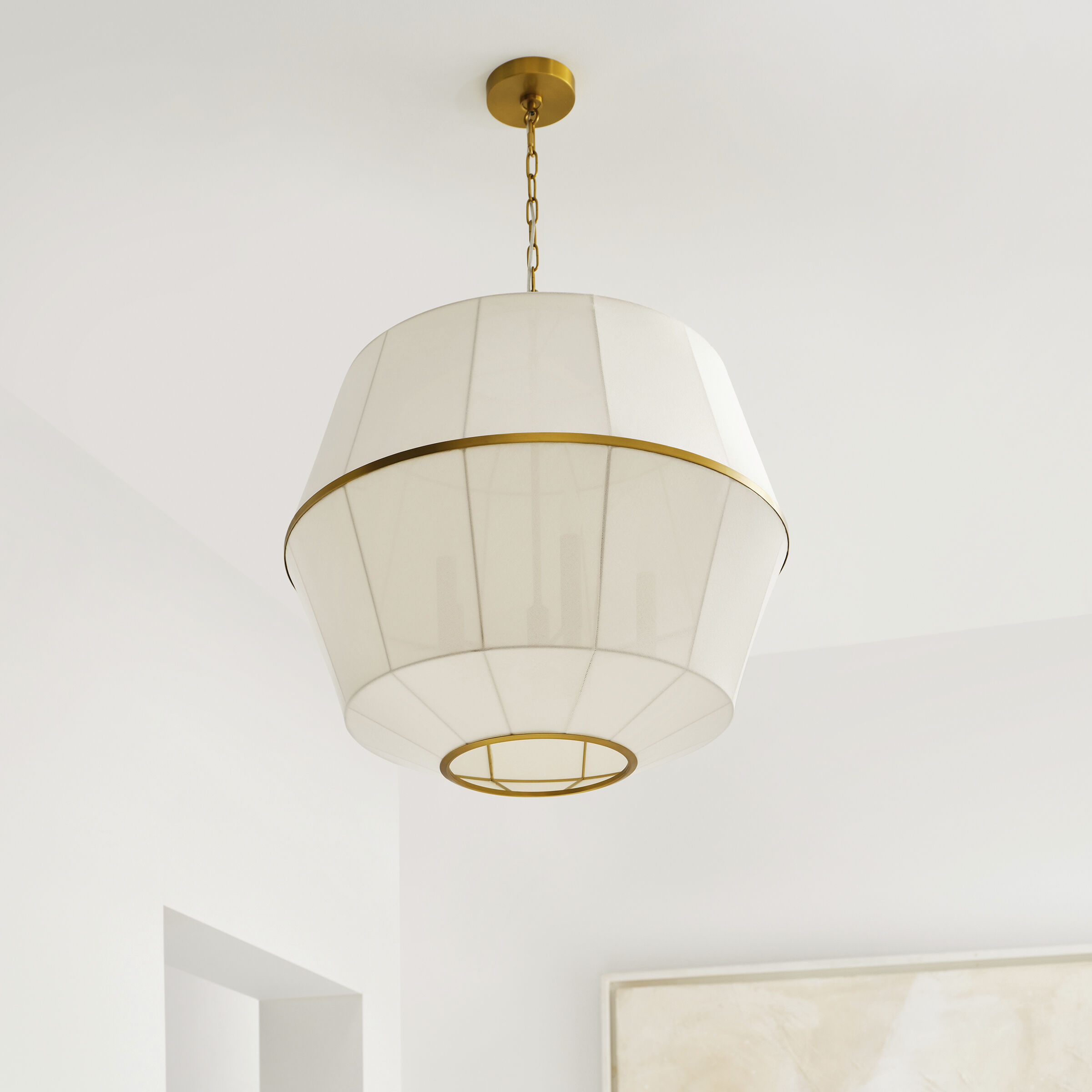 ED Ellen DeGeneres Hikari Pendant Ceiling Light in Burnished Brass