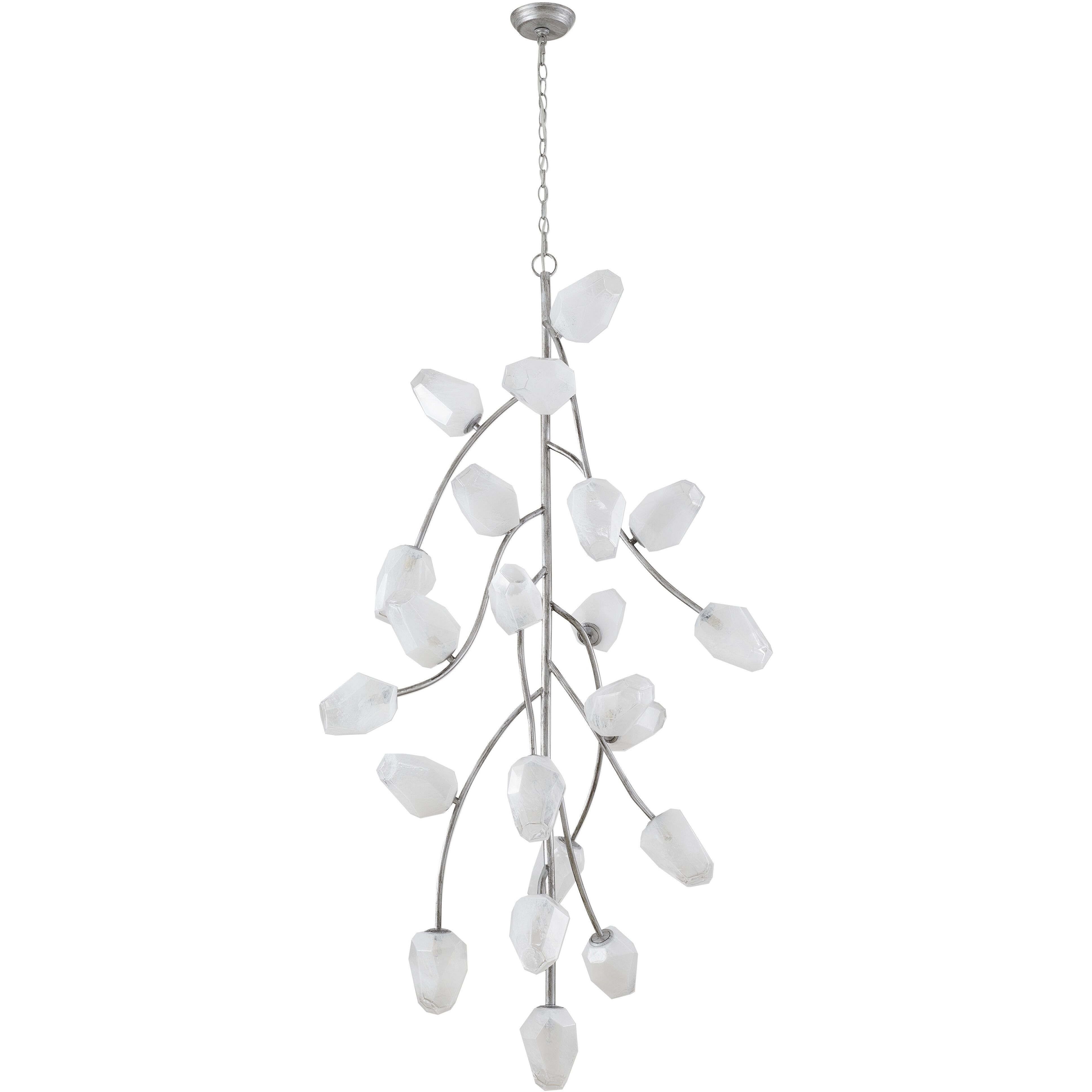 YS Series 22 Light 27.56 inch Antique Silver Chandelier Ceiling Light