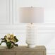 Window 28 inch 150.00 watt Chalk White Glaze and Antique Brass Table Lamp Portable Light