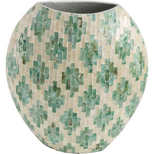 Diamond Pattern Capiz 14 X 6 inch Vase