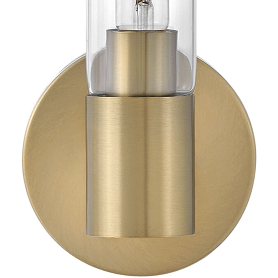 Shea LED 5.25 inch Lacquered Brass Bath Light Wall Light