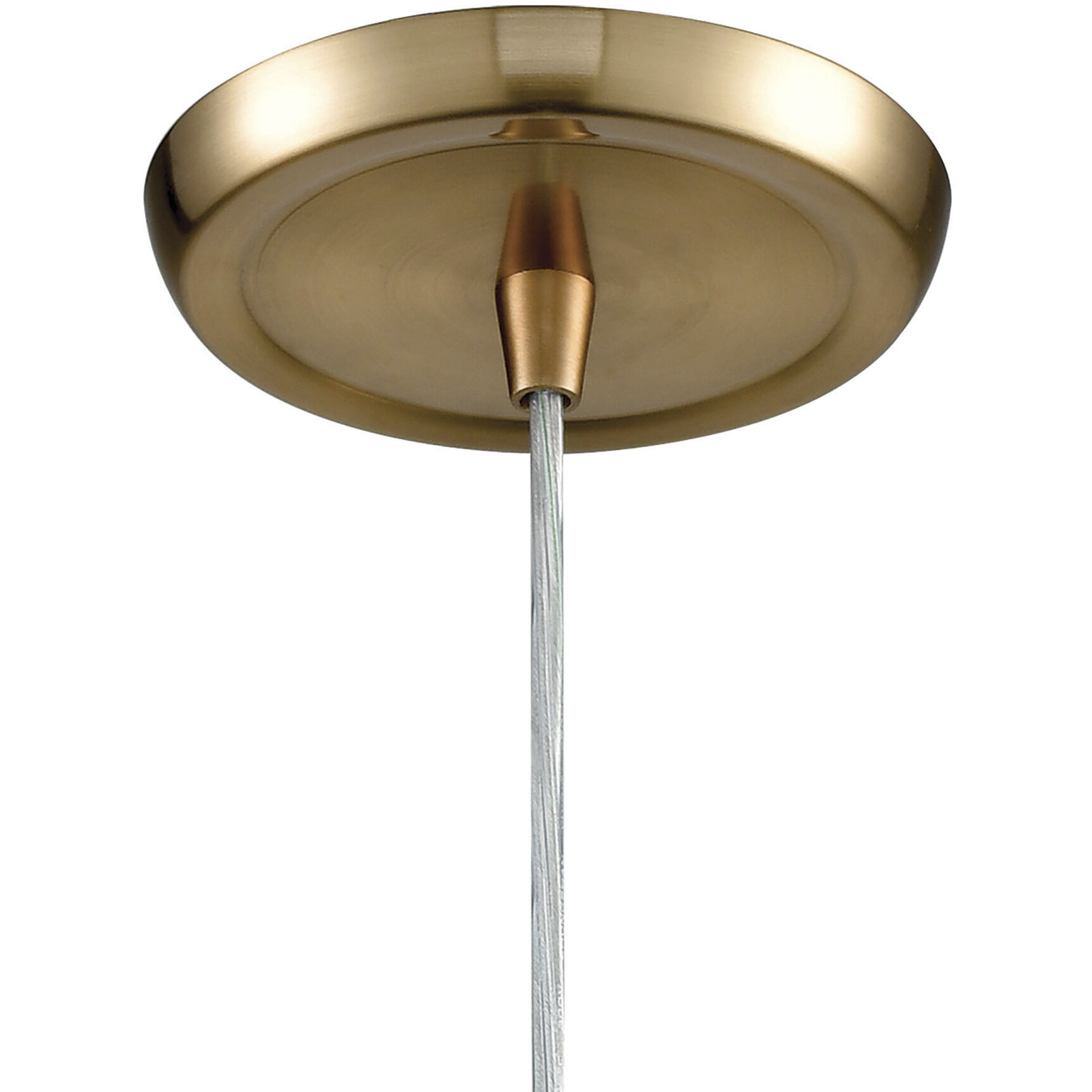 Compartir 1 Light 6 inch Satin Brass with Satin Nickel Mini Pendant Ceiling Light