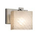 Fusion Wall Sconce Wall Light in 700 Lm LED, Brushed Nickel, Rectangle, Weave Fusion