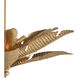 Tropical 6 Light 34 inch Vintage Brass Semi-Flush Mount Ceiling Light