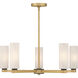 Wexmere 5 Light 26 inch Legacy Brass and Dark Matte Black Chandelier Ceiling Light