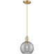 Arcadia Athens Deco Swirl 1 Light 8 inch Champagne Bronze Mini Pendant Ceiling Light