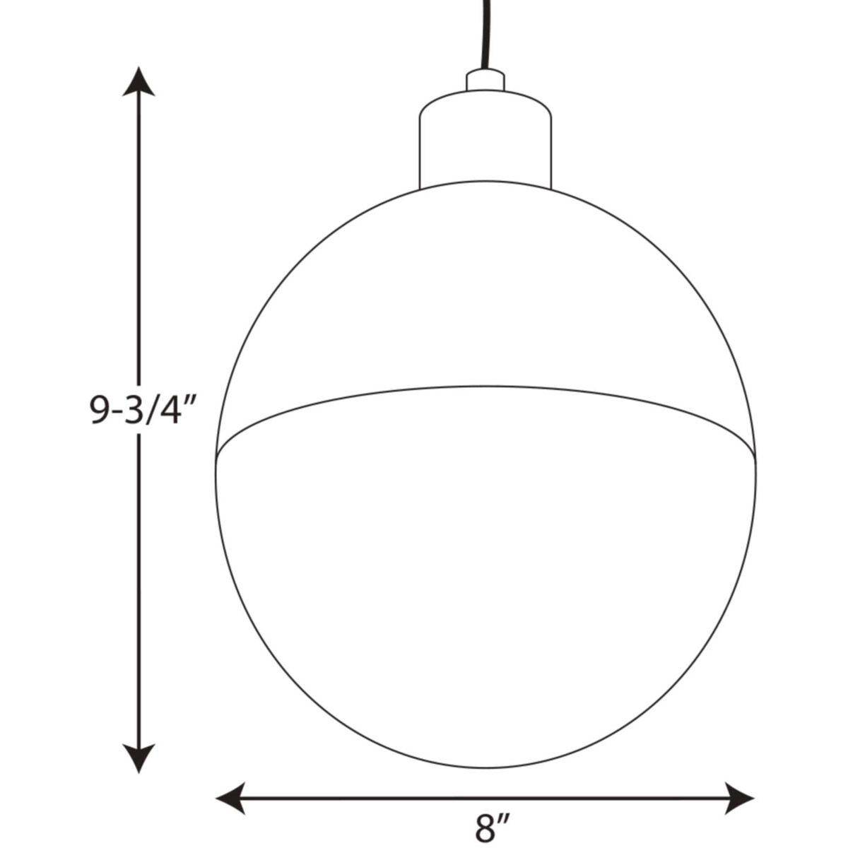 Globe LED LED Brushed Bronze Pendant Ceiling Light