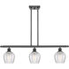 Ballston Norfolk LED 36 inch Matte Black Island Light Ceiling Light in Clear Glass