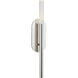 Kelly Wearstler Rousseau LED 4.25 inch Polished Nickel Bath Sconce Wall Light in Seeded Glass, Medium