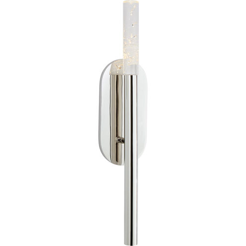 Kelly Wearstler Rousseau LED 4.25 inch Polished Nickel Bath Sconce Wall Light in Seeded Glass, Medium