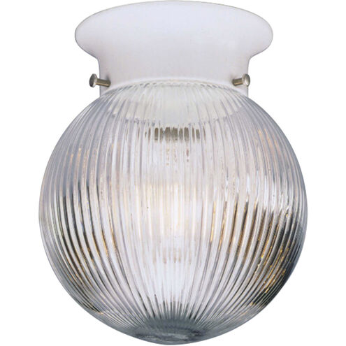 Glass Globes 1 Light 6 inch White Flush Mount Ceiling Light in Textured White