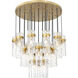 Fontaine 27 Light 39.5 inch Rubbed Brass Chandelier Ceiling Light