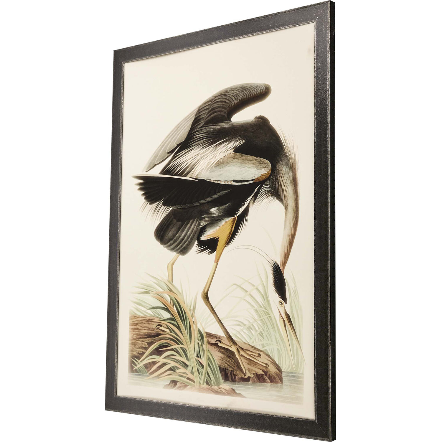 Animals Black and Green and Beige and Brown Framed Art