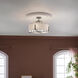 Malen LED 20 inch Classic Pewter Semi Flush Mount Ceiling Light