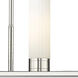 Empire 6 Light 44.25 inch Polished Nickel Linear Pendant Ceiling Light in Matte White Glass