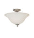 Farmhouse 2 Light 13 inch Brushed Nickel Semi-Flush Mount Ceiling Light in Frosted