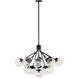 Silvarious 16 Light Black Chandelier/Semi Flush Ceiling Light
