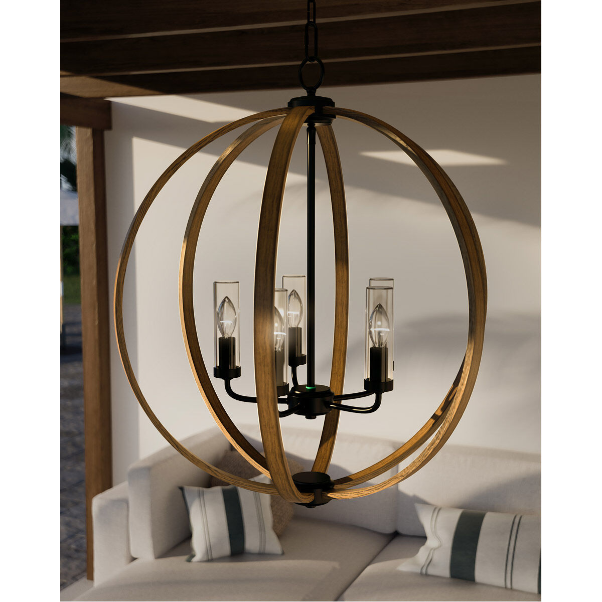 Farmhouse weathered oak chandelier hot sale
