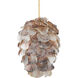 Cruselle 1 Light 15 inch Contemporary Gold Leaf/Painted Gold/Natural Shell Pendant Ceiling Light
