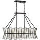 Chapelle 5 Light 36 inch English Bronze Linear Chandelier Ceiling Light