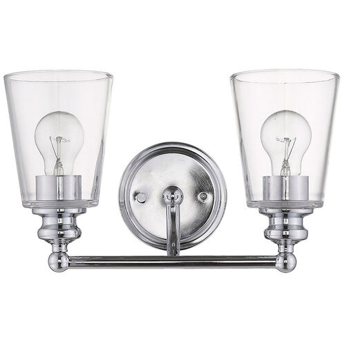 Ceil 2 Light 14 inch Chrome Vanity Light Wall Light