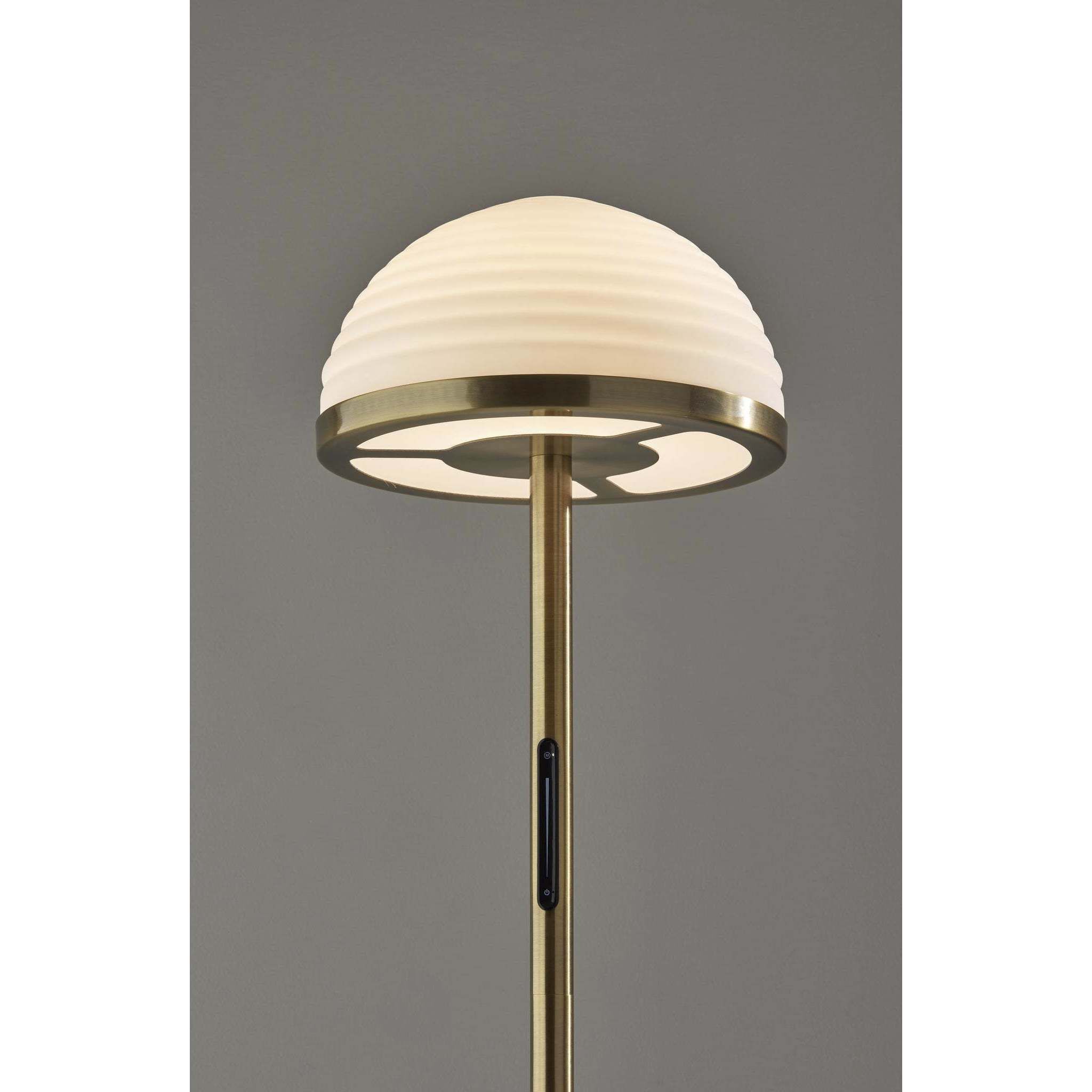 Juliana 58 inch 18.00 watt Antique Brass Floor Lamp Portable Light