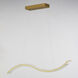 Edgewater LED 37.5 inch Gilded Brass Linear Chandelier Ceiling Light