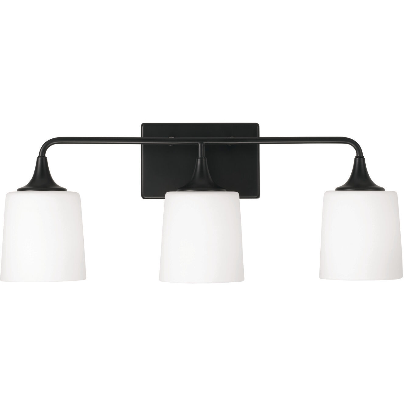 Presley 3 Light 26.25 inch Matte Black Vanity Light Wall Light