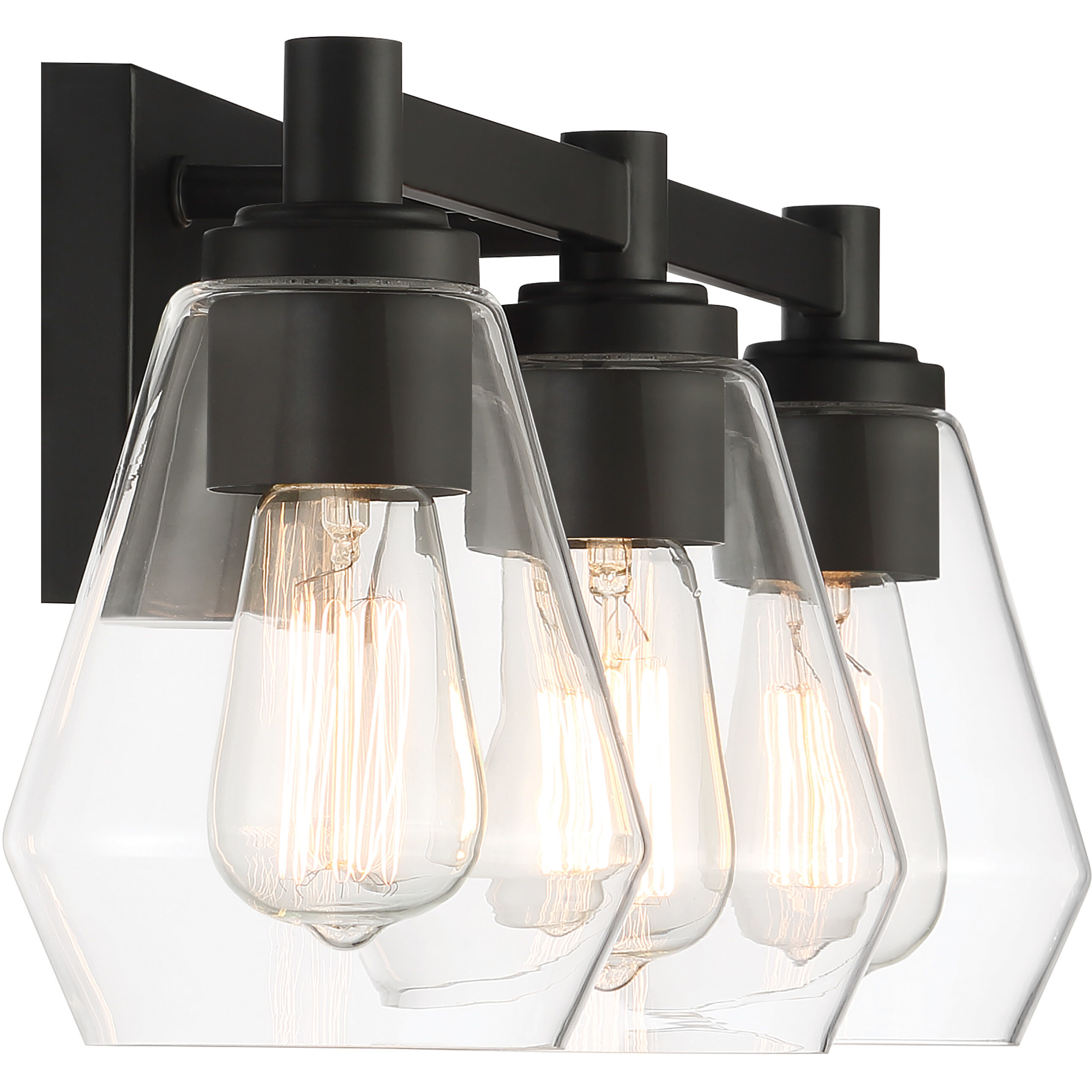 Clarity 3 Light 24 inch Coal Bath Vanity Wall Light