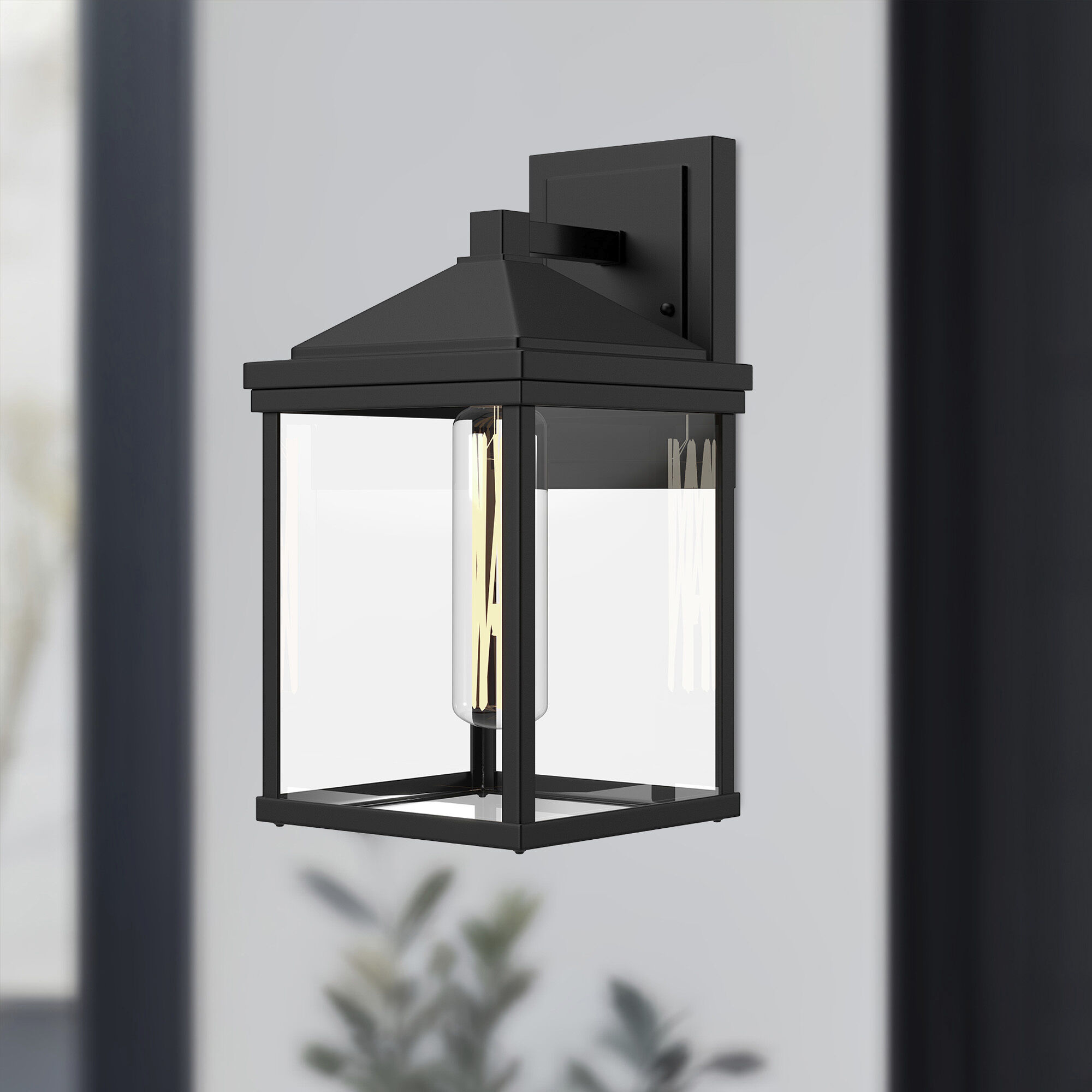 Alora Mood Larchmont 1 Light 14.88 inch Textured Black Exterior Wall Sconce