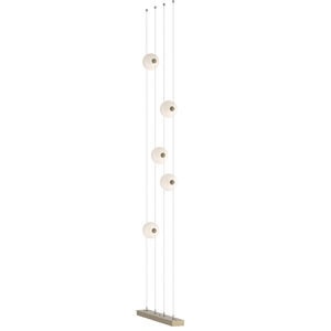 Abacus LED 27.5 inch Soft Gold Floor to Ceiling Plug-In Lamp Ceiling Light in Abacus Opal, Floor to Ceiling
