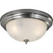 Signature 2 Light 11 inch Brushed Nickel Flush Mount Ceiling Light