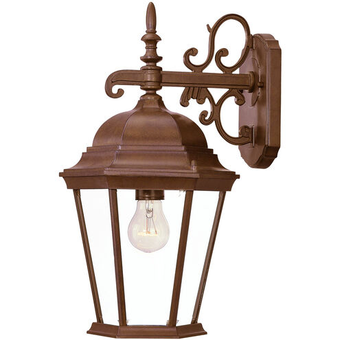 Richmond 1 Light 18 inch Burled Walnut Exterior Wall Mount